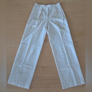 🤍 Vintage Bill Blass Cream Pleated Straight-Leg Trousers | GUC | No Size Tag